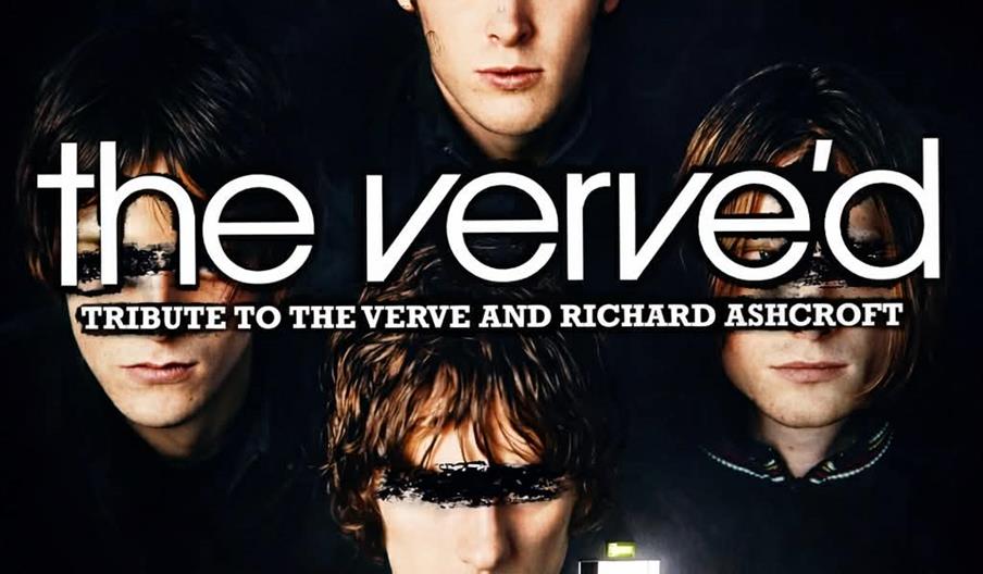 Album cover featuring four men with their eyes obscured by black paint, overlaid with the text "the verve'd" and "Tribute to The Verve and Richard Ash