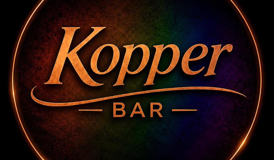 Kopper Bar, written in copper coloured text inside a copper circle.