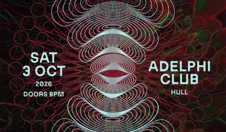 Concert poster for "Helicon" at Adelphi Club in Hull on Saturday, October 3, 2026, with doors opening at 8pm; supporting act is The Velvet Tuxedo. The