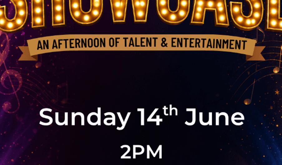 Poster for Park Street Performing Arts Centre's "Home Ed Showcase: An Afternoon of Talent & Entertainment," held on Sunday, June 14th at 2 PM, tickets