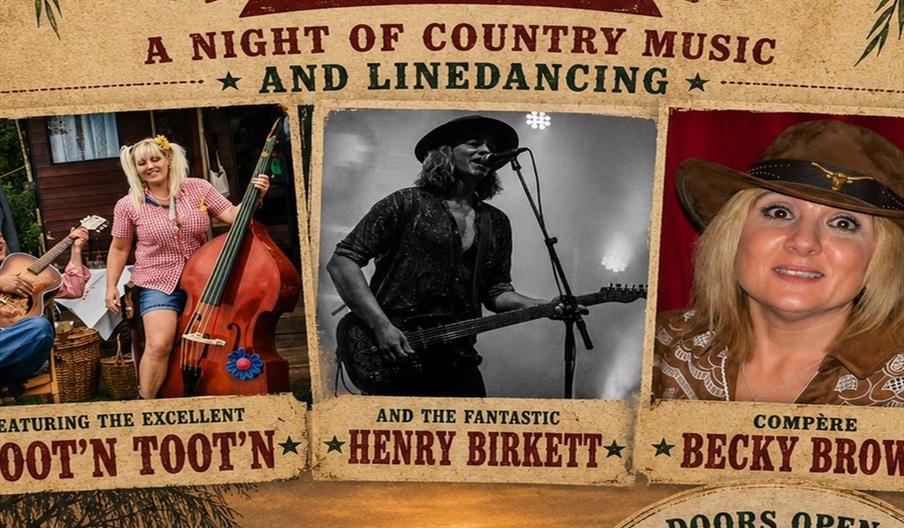 An event poster for 23rd October 'Live at the Willows Club' promoting a night of Country Music.