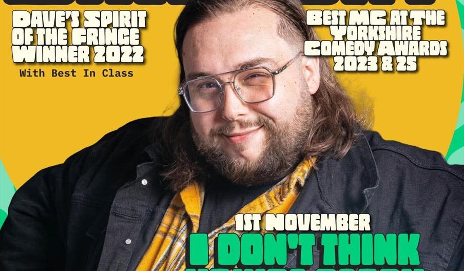 Promotional poster for comedian Jed Salisbury's show "I Don't Think You're Ready for This Jeddy!" on 1st November at Comedy Lounge, Hull, featuring a