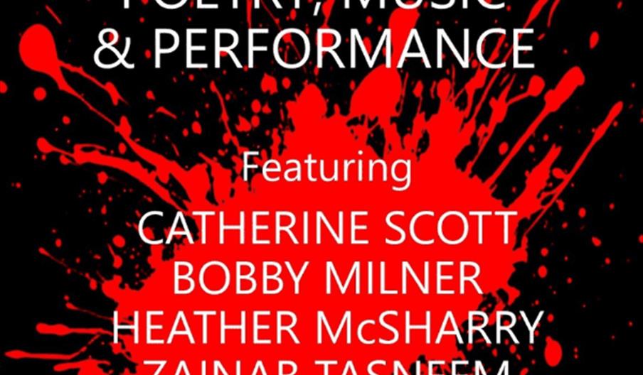 Poster for "Martha's Park Street Pop-Up" on 6th June at Park Street Performing Arts Centre, featuring poetry, music, and performance with Catherine Sc